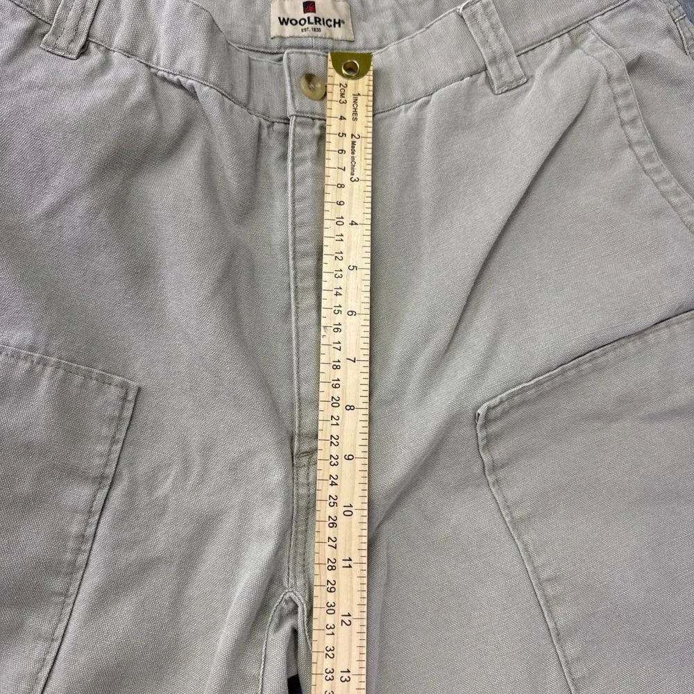 Woolrich Men's Khaki‎ 1537 Size 38 Inseam 32 Side Pockets With Zipper